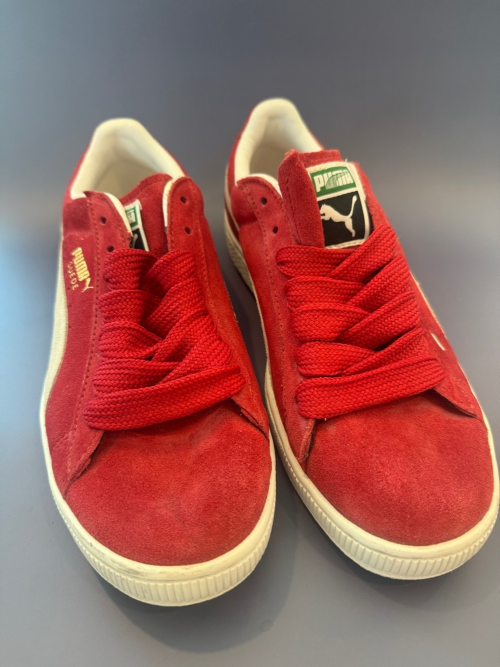 Puma Red Suede Sneakers Size 11